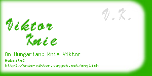 viktor knie business card